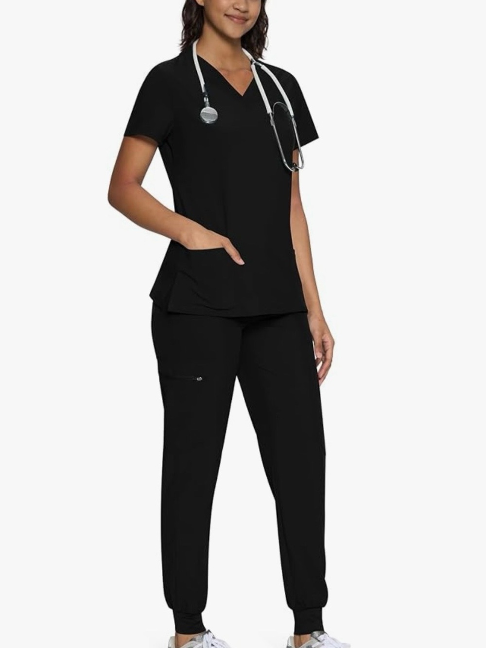 Black Women’s Scrub Jogger Pants - Comfortable Medical Workwear